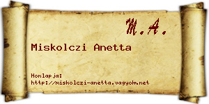 Miskolczi Anetta névjegykártya